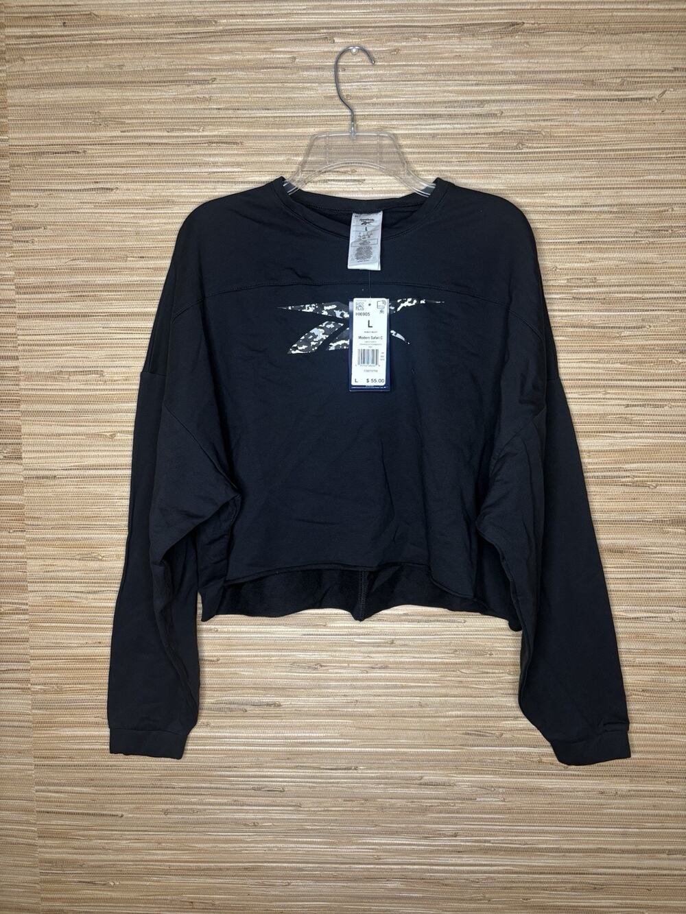 NWT Reebok Women’s Modern Safari Coverup Top Black Sz L